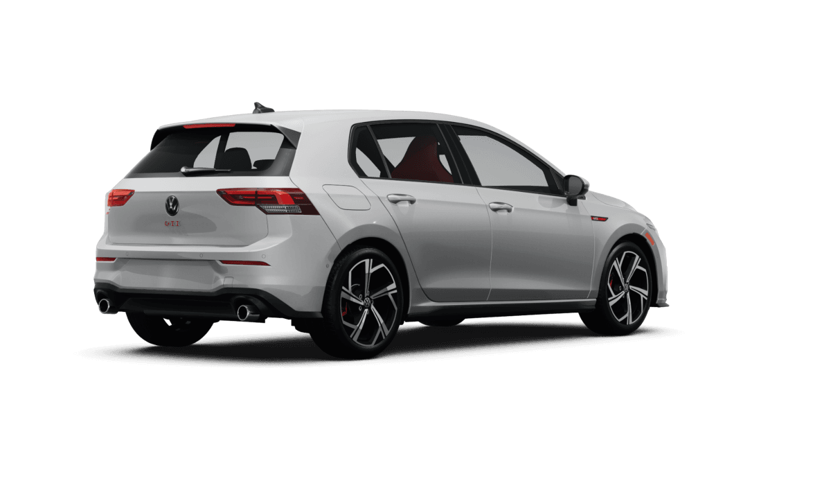 Volkswagen Golf GTI Opal White Pearl - Back view Volkswagen Golf GTI Opal White Pearl - Back view