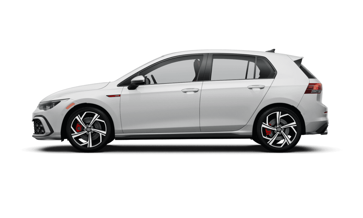 Volkswagen Golf GTI Opal White Pearl - Side view Volkswagen Golf GTI Opal White Pearl - Side view