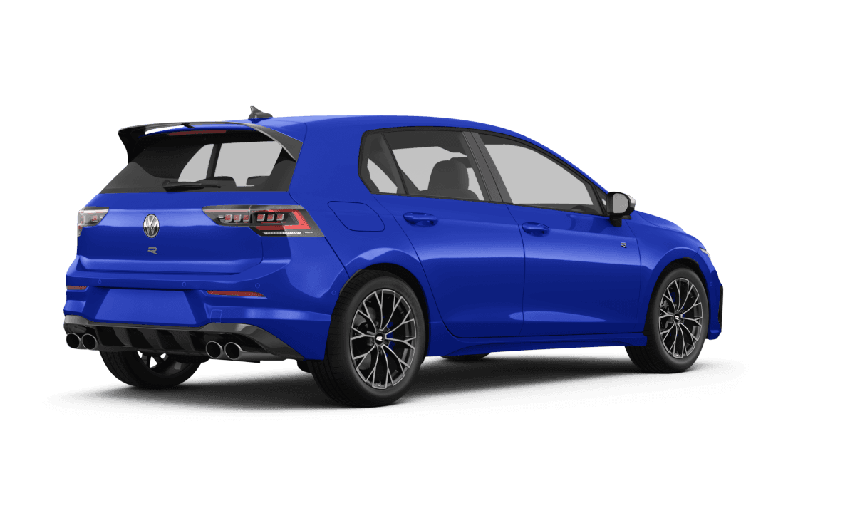 Volkswagen Golf R Lapiz Blue Metallic - Back view Volkswagen Golf R Lapiz Blue Metallic - Back view
