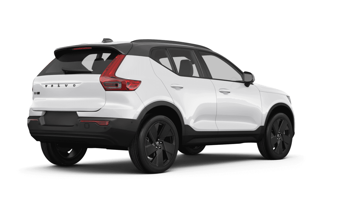 Volvo EX40 Crystal White Metallic - Back view Volvo EX40 Crystal White Metallic - Back view