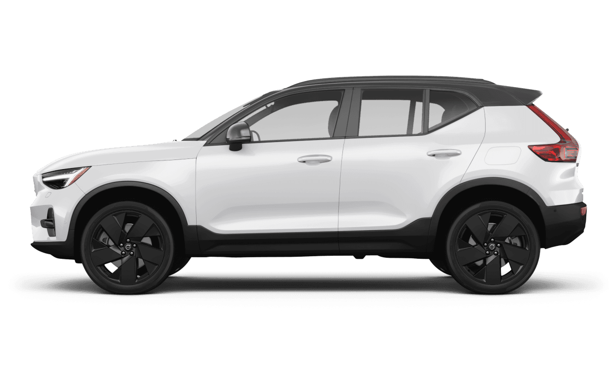 Volvo EX40 Crystal White Metallic - Side view Volvo EX40 Crystal White Metallic - Side view