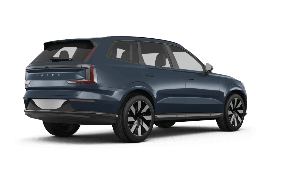 Volvo EX90 Denim Blue Metallic - Back view Volvo EX90 Denim Blue Metallic - Back view