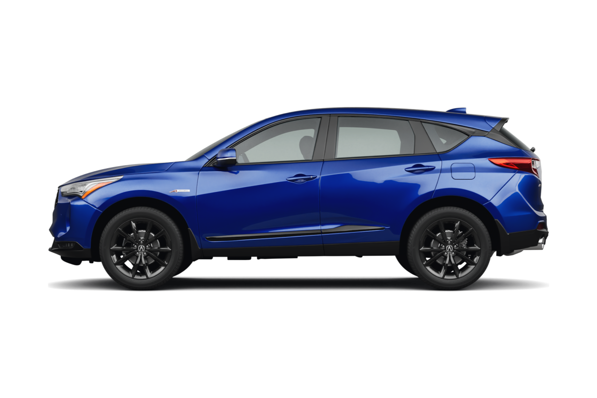 Acura RDX Apex Blue Pearl - Side view Acura RDX Apex Blue Pearl - Side view