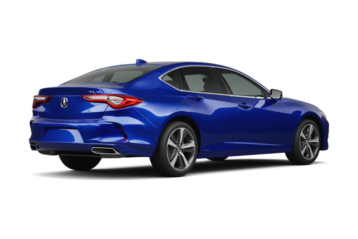 Acura TLX Apex Blue Pearl - Back view Acura TLX Apex Blue Pearl - Back view