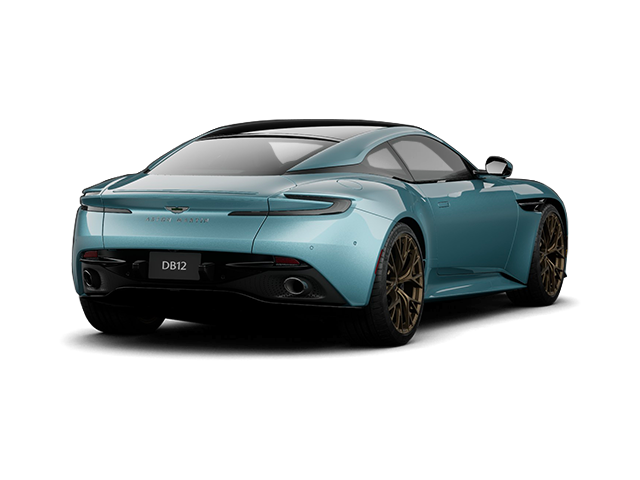 Aston Martin DB12 Blue - Back view Aston Martin DB12 Blue - Back view