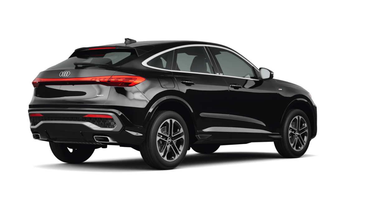 Audi Q5 Sportback Mythos Black Metallic - Back view Audi Q5 Sportback Mythos Black Metallic - Back view