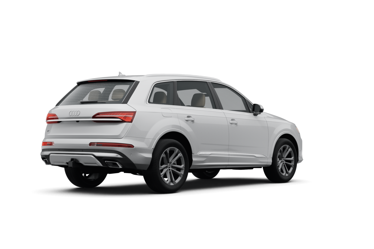 Audi Q7 Glacier White Metallic - Back view Audi Q7 Glacier White Metallic - Back view