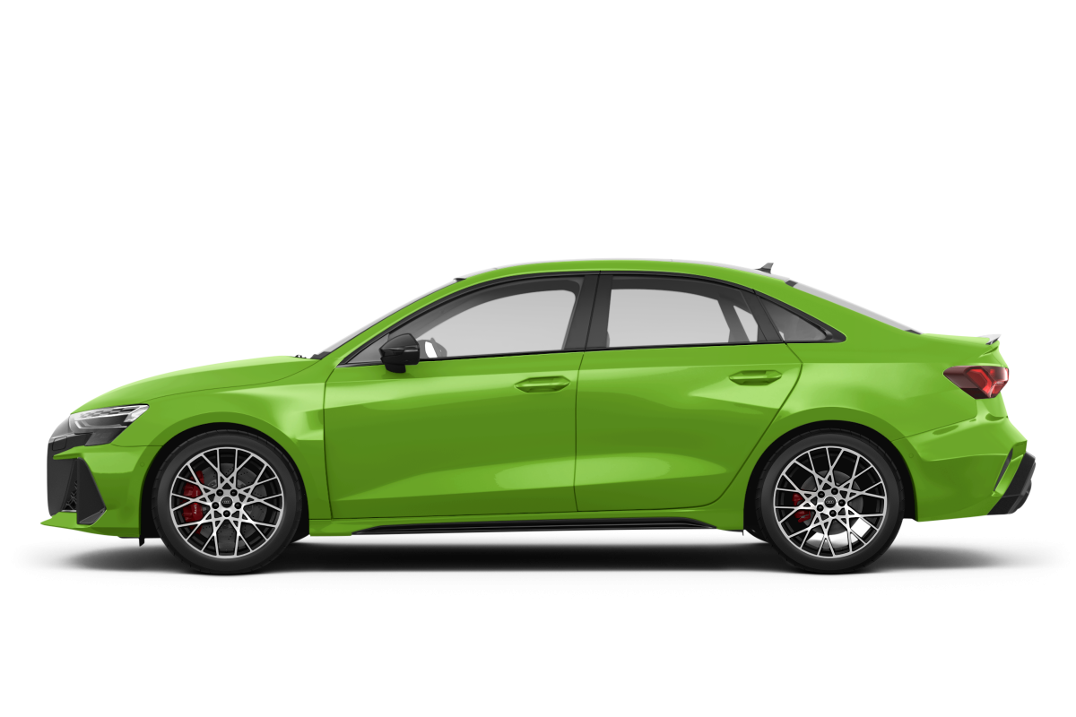 Audi RS 3 Kyalami Green - Side view Audi RS 3 Kyalami Green - Side view