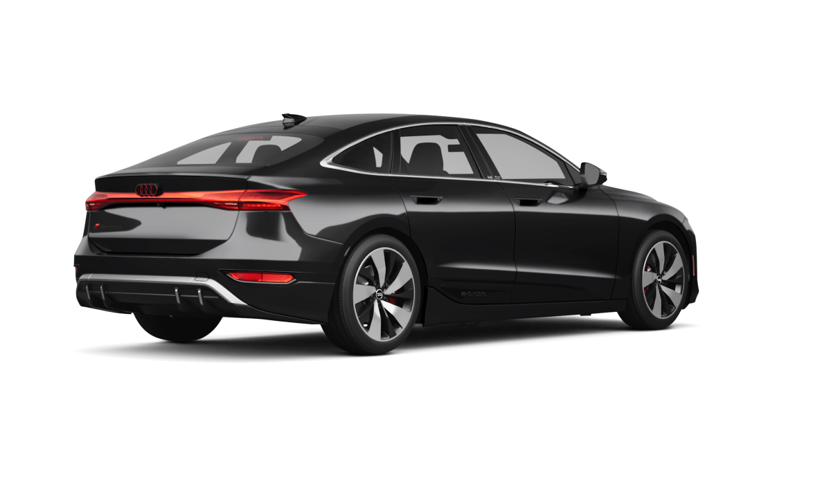 Audi S6 Sportback e-tron Mythos Black Metallic - Back view Audi S6 Sportback e-tron Mythos Black Metallic - Back view