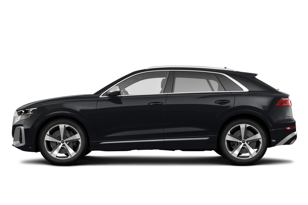Audi SQ8 Mythos Black Metallic - Side view Audi SQ8 Mythos Black Metallic - Side view