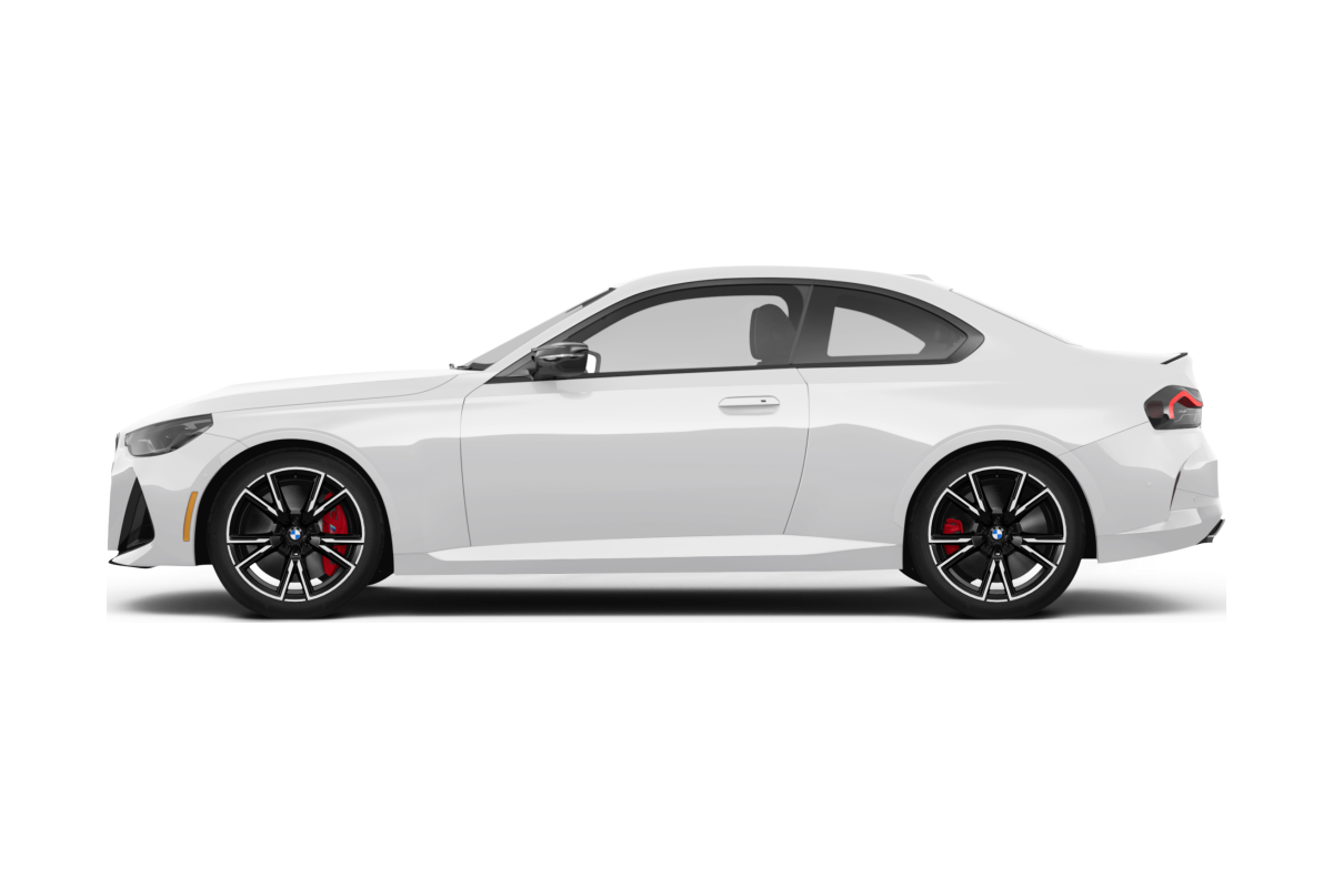 BMW 2 Series Alpine White - Side view BMW 2 Series Alpine White - Side view