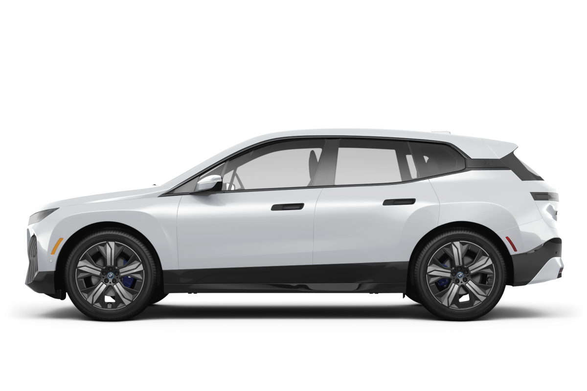 BMW iX Alpine White - Side view BMW iX Alpine White - Side view