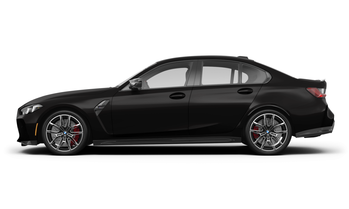 BMW M3 Black Sapphire Metallic - Side view BMW M3 Black Sapphire Metallic - Side view