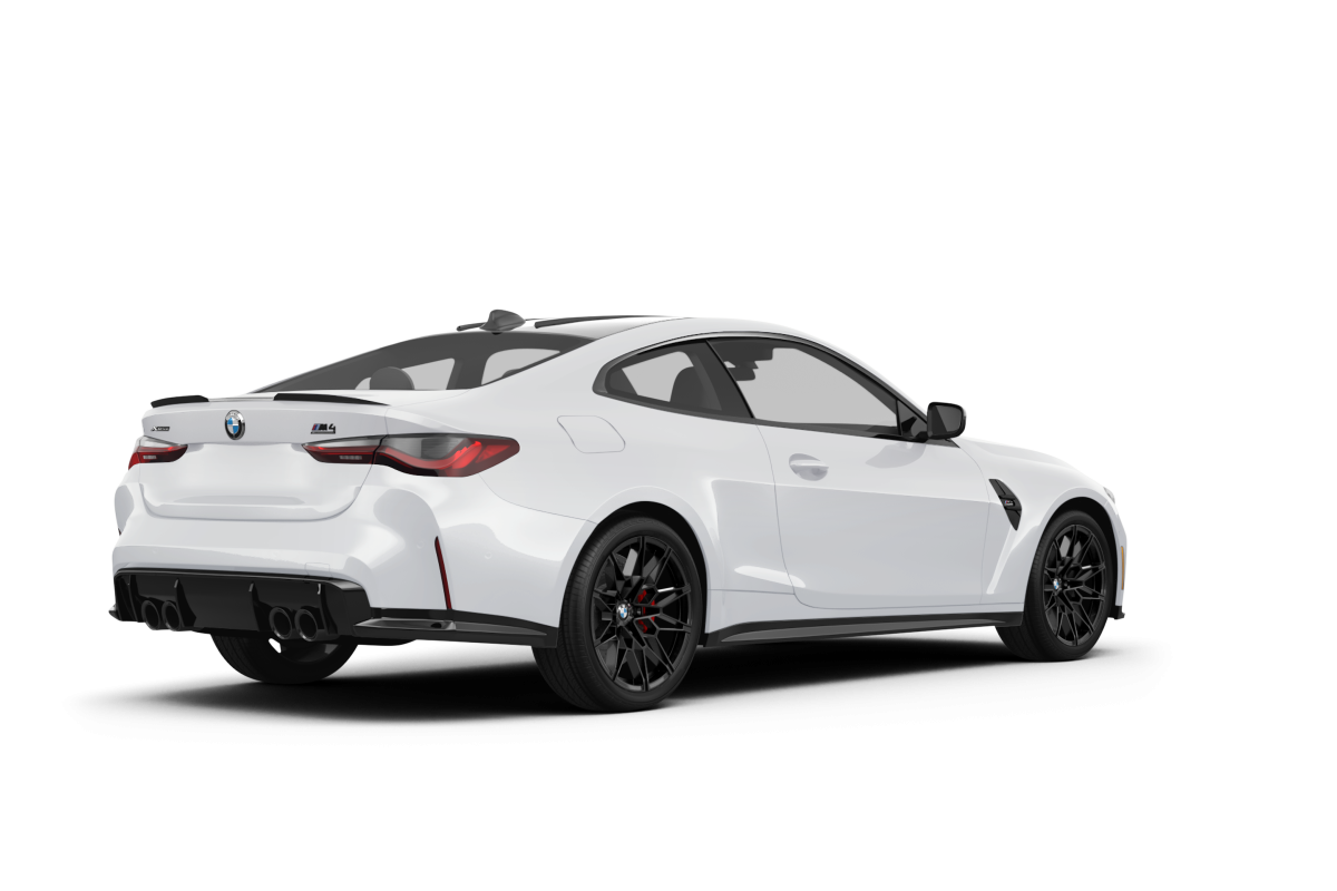 BMW M4 Alpine White - Back view BMW M4 Alpine White - Back view