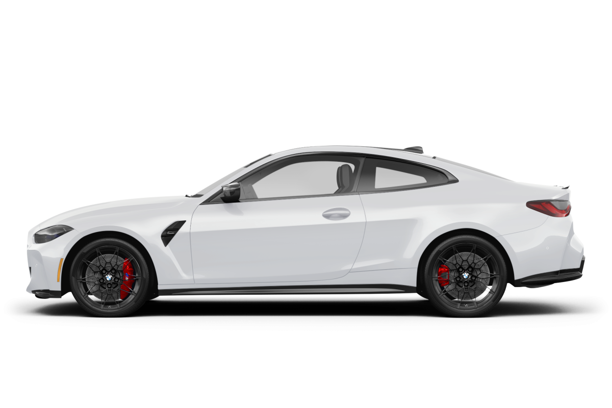 BMW M4 Alpine White - Side view BMW M4 Alpine White - Side view