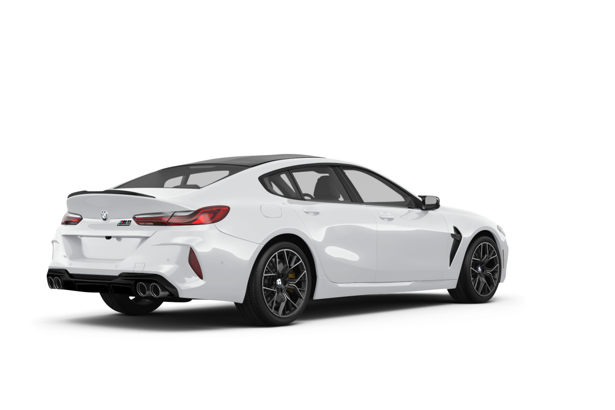 BMW M8 Alpine White - Back view BMW M8 Alpine White - Back view