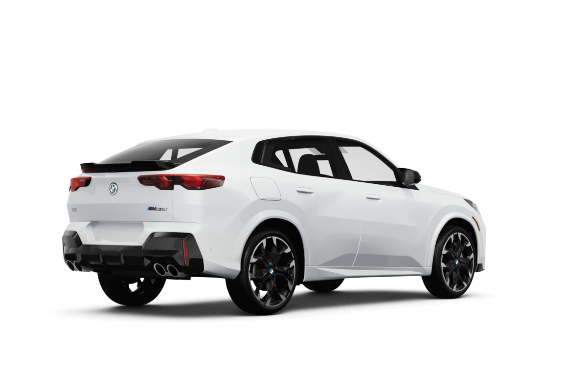 BMW X2 Alpine White - Back view BMW X2 Alpine White - Back view