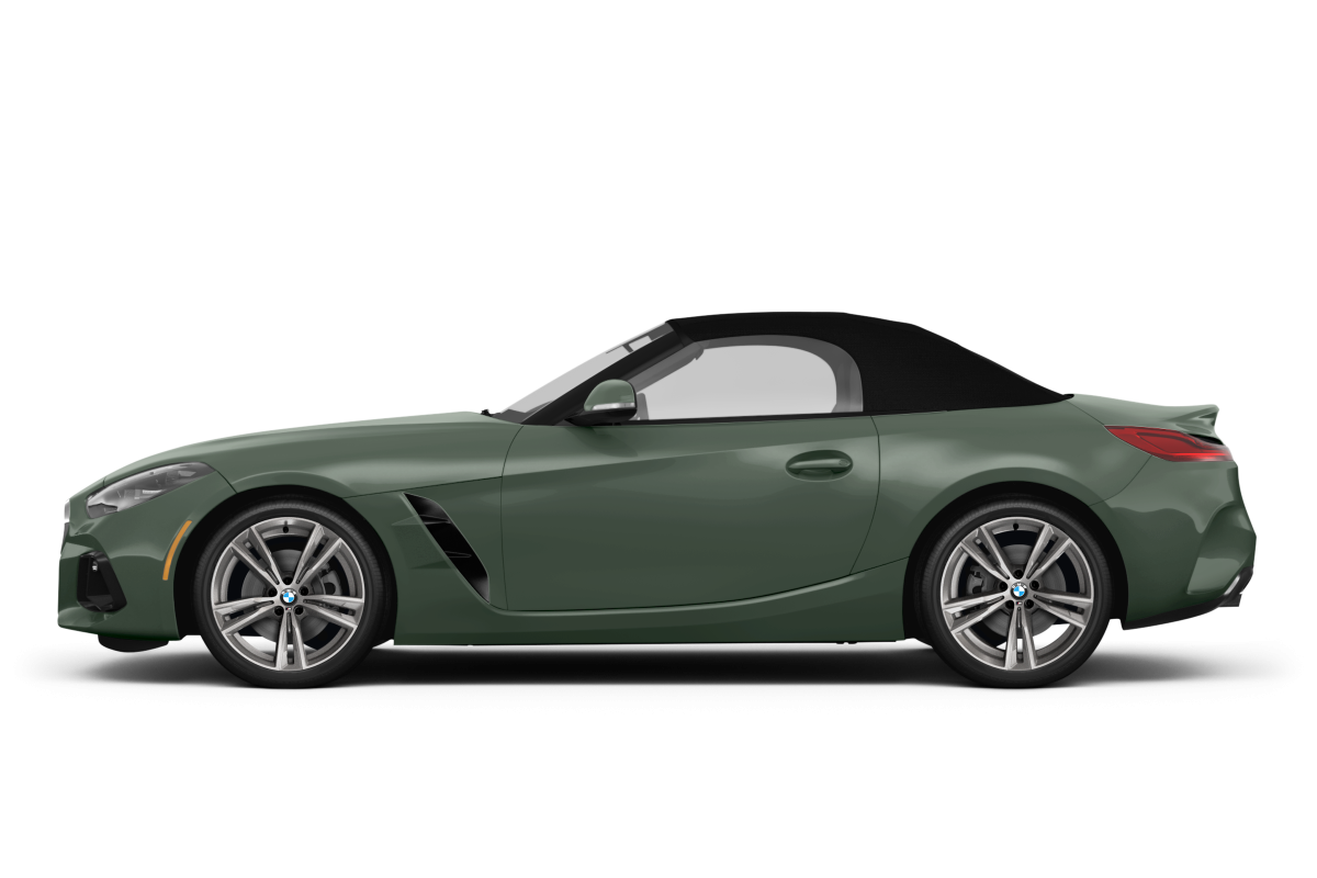 BMW Z4 Frozen Deep Green Metallic - Side view BMW Z4 Frozen Deep Green Metallic - Side view
