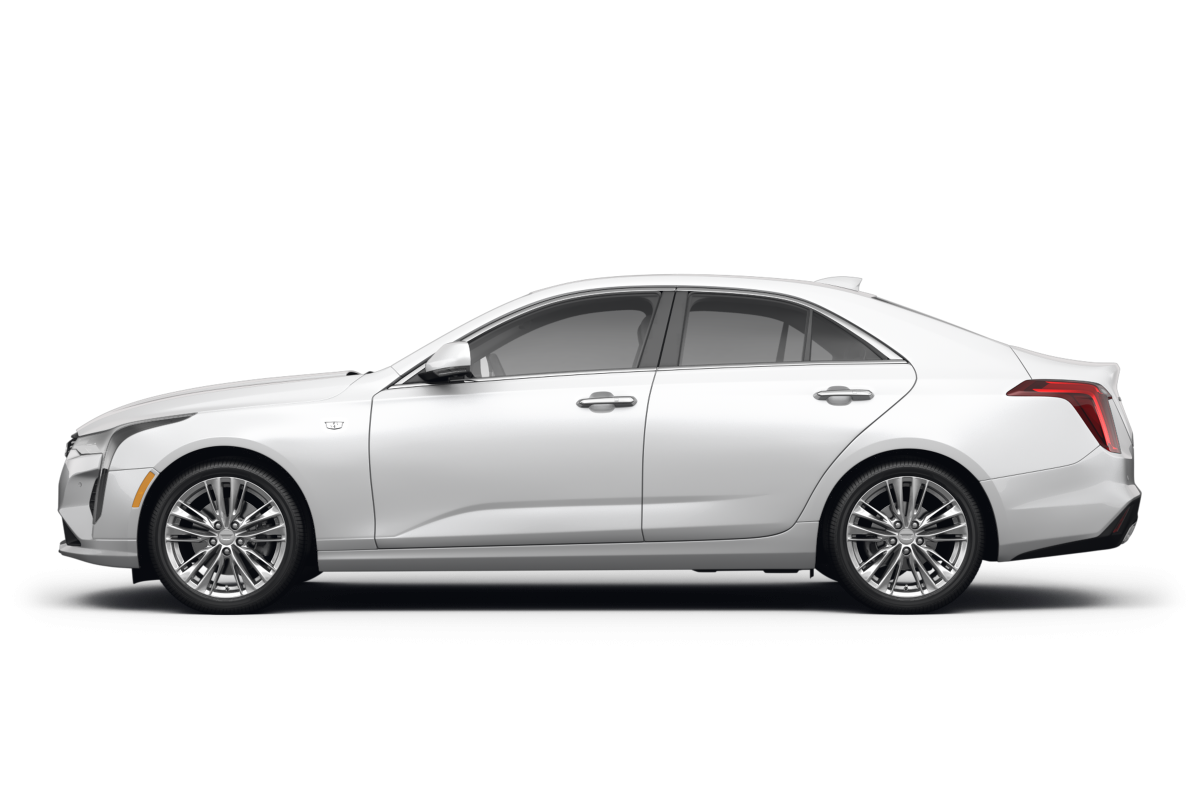 Cadillac CT4 Summit White - Side view Cadillac CT4 Summit White - Side view