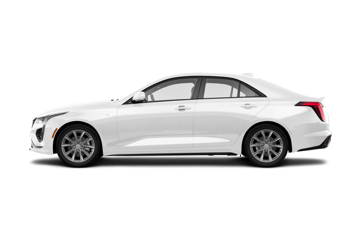 Cadillac CT4 Vibrant White Tricoat - Side view Cadillac CT4 Vibrant White Tricoat - Side view