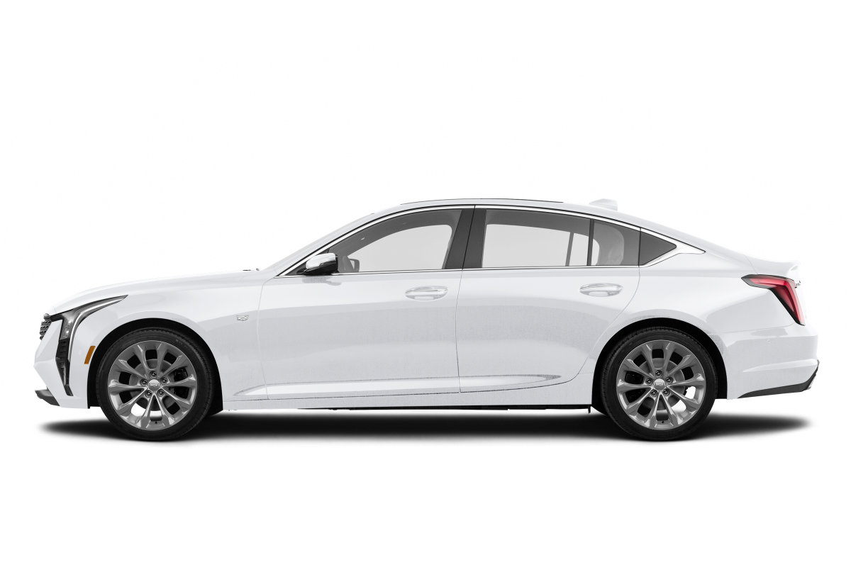 Cadillac CT5 Crystal White Tricoat - Side view Cadillac CT5 Crystal White Tricoat - Side view