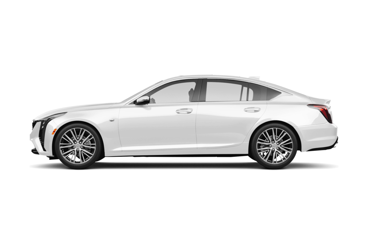 Cadillac CT5 Vibrant White Tricoat - Side view Cadillac CT5 Vibrant White Tricoat - Side view