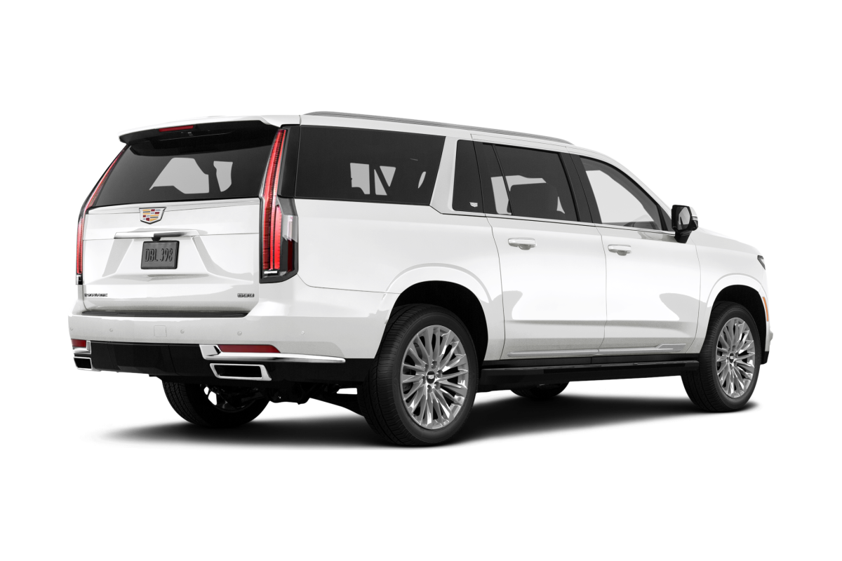 Cadillac Escalade ESV Vibrant White Tricoat - Back view Cadillac Escalade ESV Vibrant White Tricoat - Back view