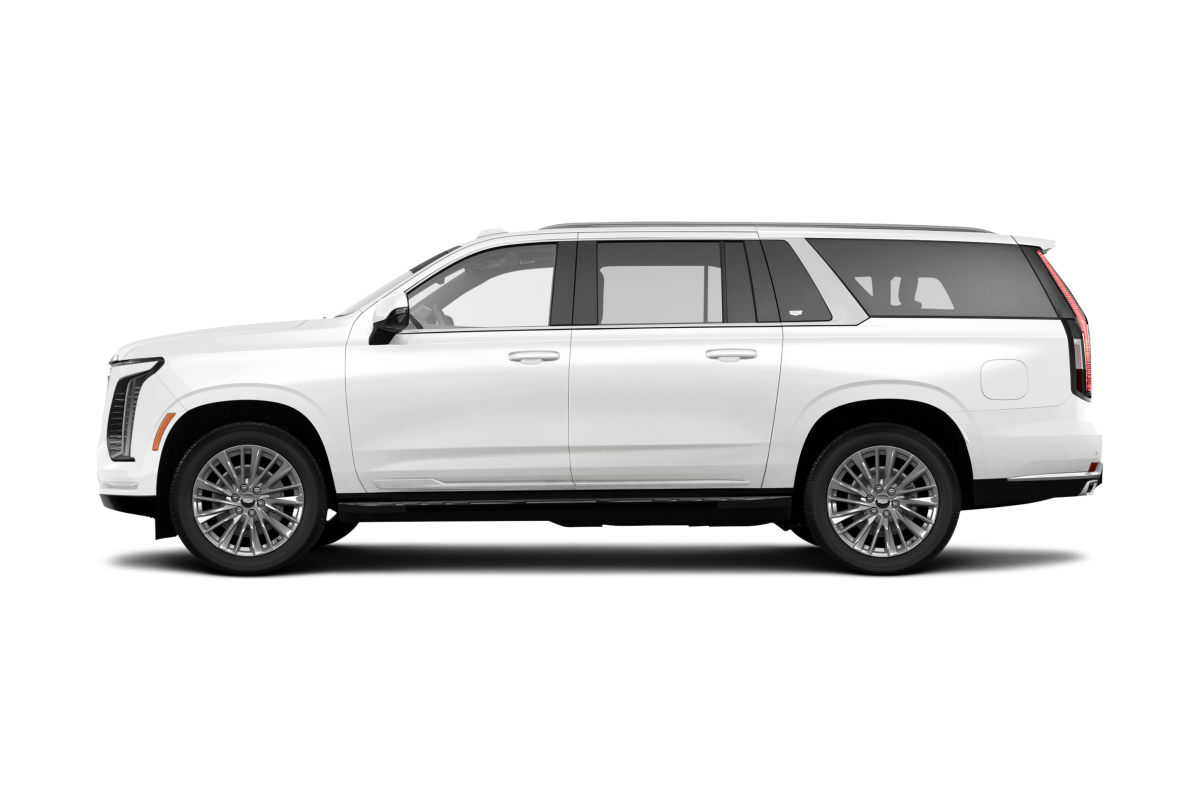 Cadillac Escalade ESV Vibrant White Tricoat - Side view Cadillac Escalade ESV Vibrant White Tricoat - Side view