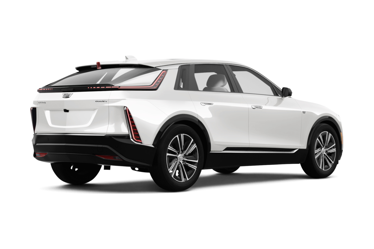 Cadillac LYRIQ Vibrant White Tricoat - Back view Cadillac LYRIQ Vibrant White Tricoat - Back view