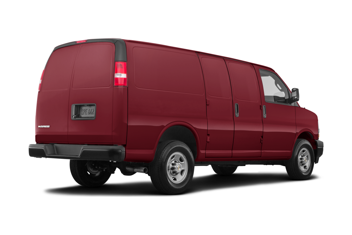 Chevrolet Express Cargo Dark Toreador Red - Back view Chevrolet Express Cargo Dark Toreador Red - Back view