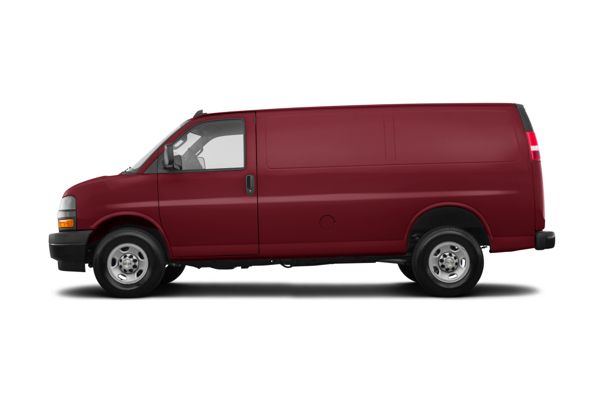 Chevrolet Express Cargo Dark Toreador Red - Side view Chevrolet Express Cargo Dark Toreador Red - Side view