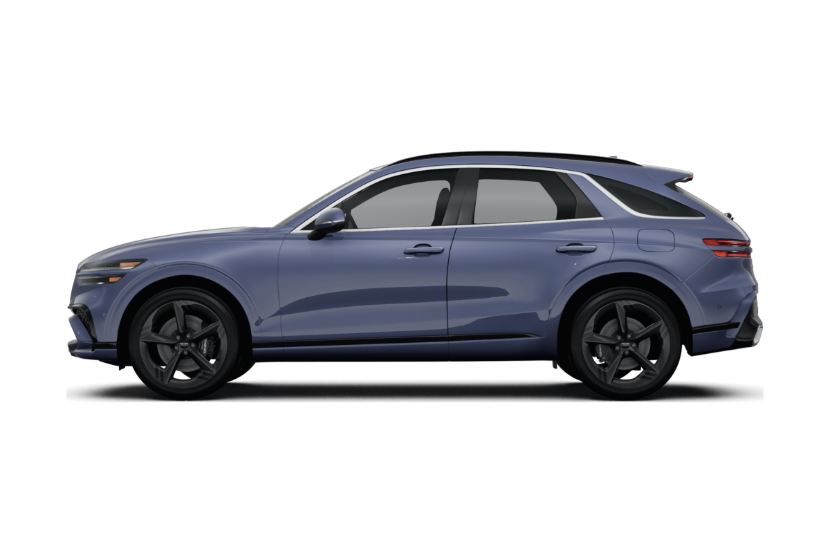 Genesis GV70 Ceres Blue - Side view Genesis GV70 Ceres Blue - Side view
