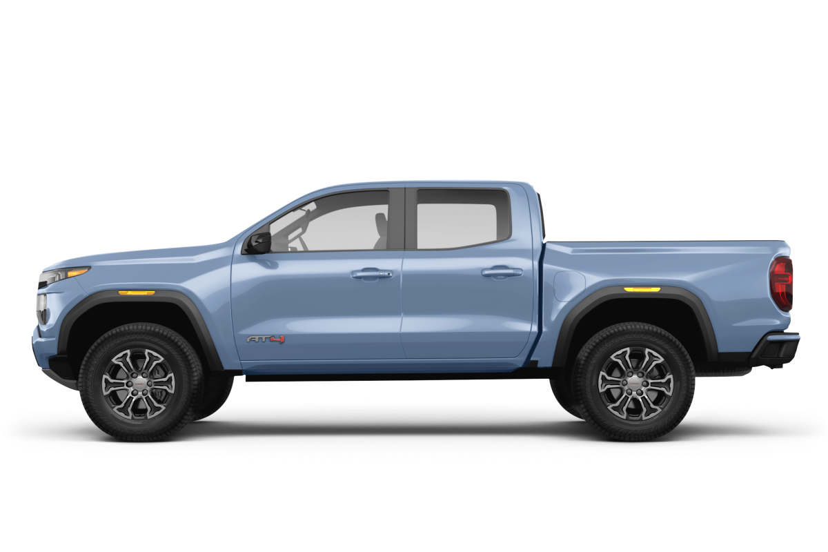 GMC Canyon Glacier Metallic - Side view GMC Canyon Glacier Metallic - Side view