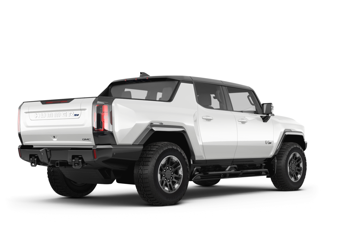 GMC HUMMER EV Interstellar White - Back view GMC HUMMER EV Interstellar White - Back view