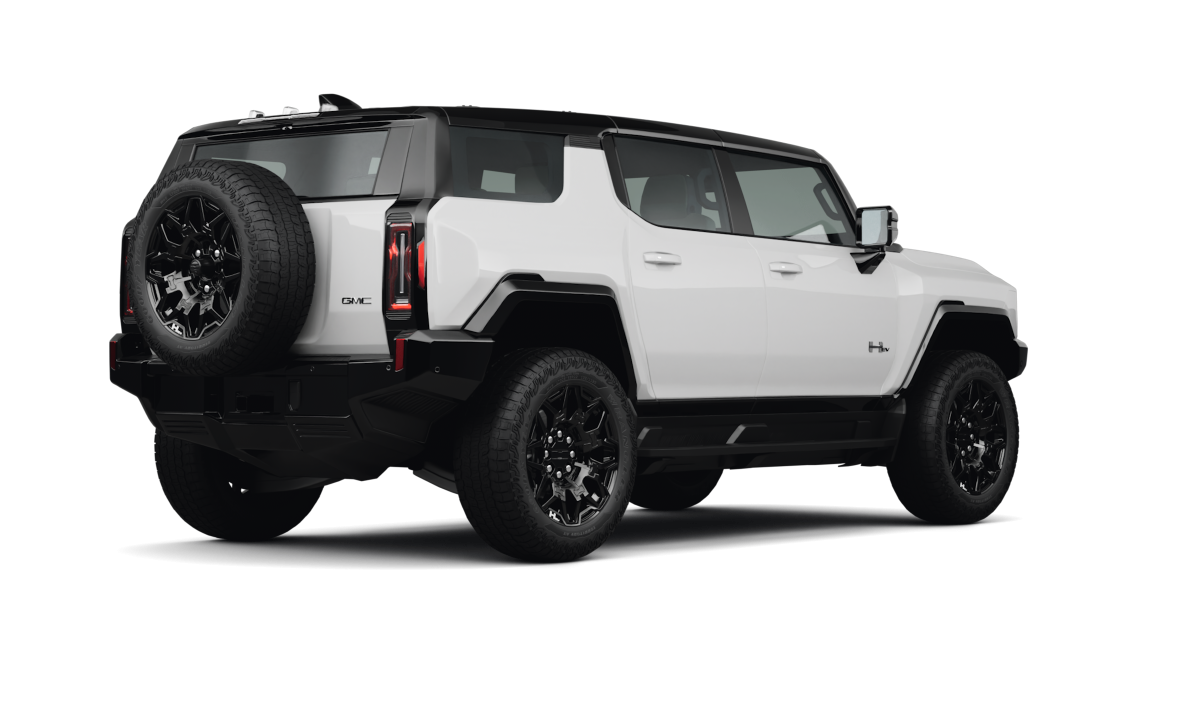 GMC HUMMER EV Interstellar White - Back view GMC HUMMER EV Interstellar White - Back view