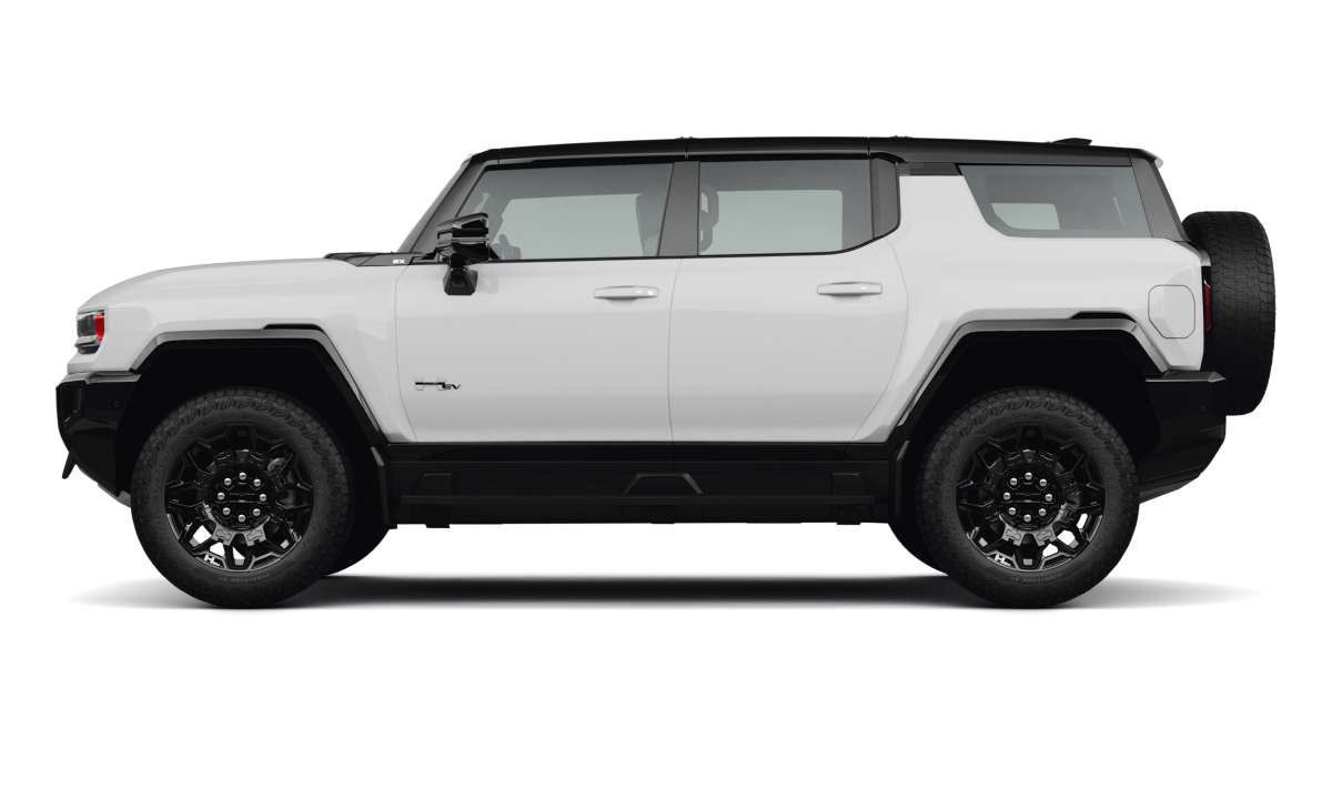 GMC HUMMER EV Interstellar White - Side view GMC HUMMER EV Interstellar White - Side view