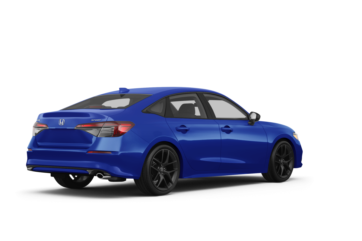 Honda Civic Aegean Blue Metallic - Back view Honda Civic Aegean Blue Metallic - Back view