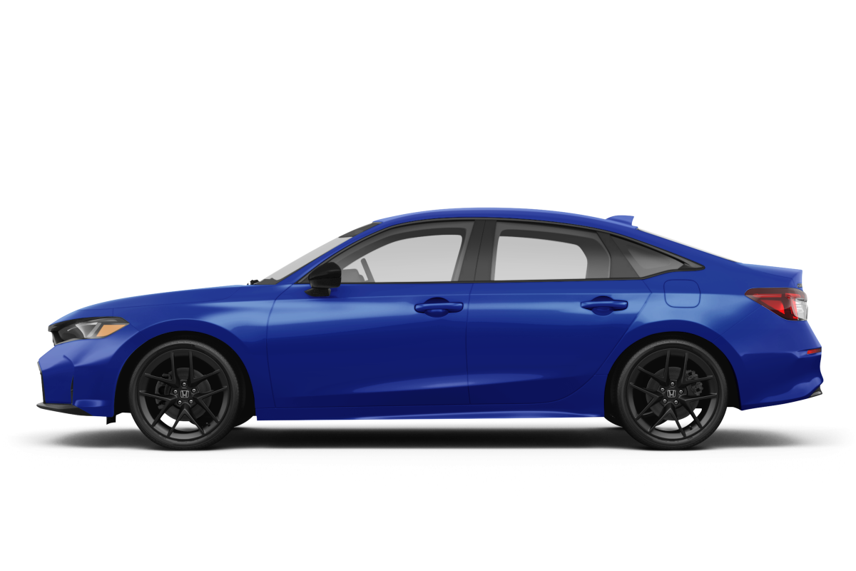 Honda Civic Aegean Blue Metallic - Side view Honda Civic Aegean Blue Metallic - Side view