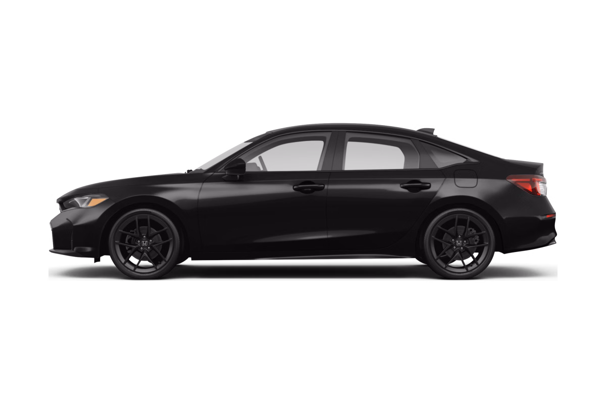Honda Civic Crystal Black Pearl - Side view Honda Civic Crystal Black Pearl - Side view