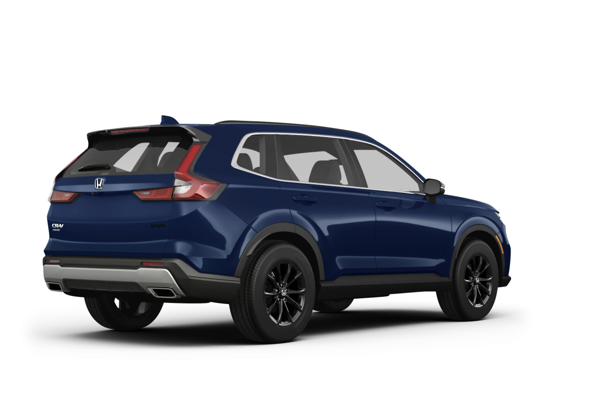 Honda CR-V Hybrid Canyon River Blue Metallic - Back view Honda CR-V Hybrid Canyon River Blue Metallic - Back view