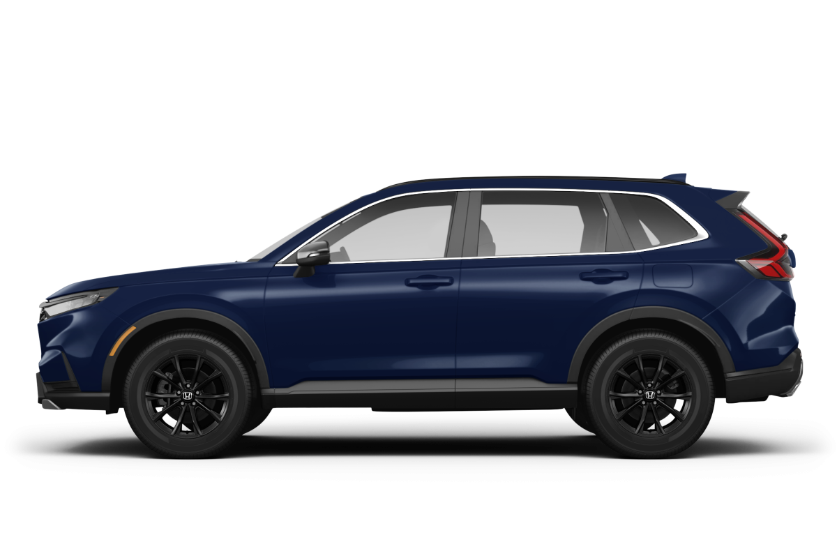 Honda CR-V Hybrid Canyon River Blue Metallic - Side view Honda CR-V Hybrid Canyon River Blue Metallic - Side view