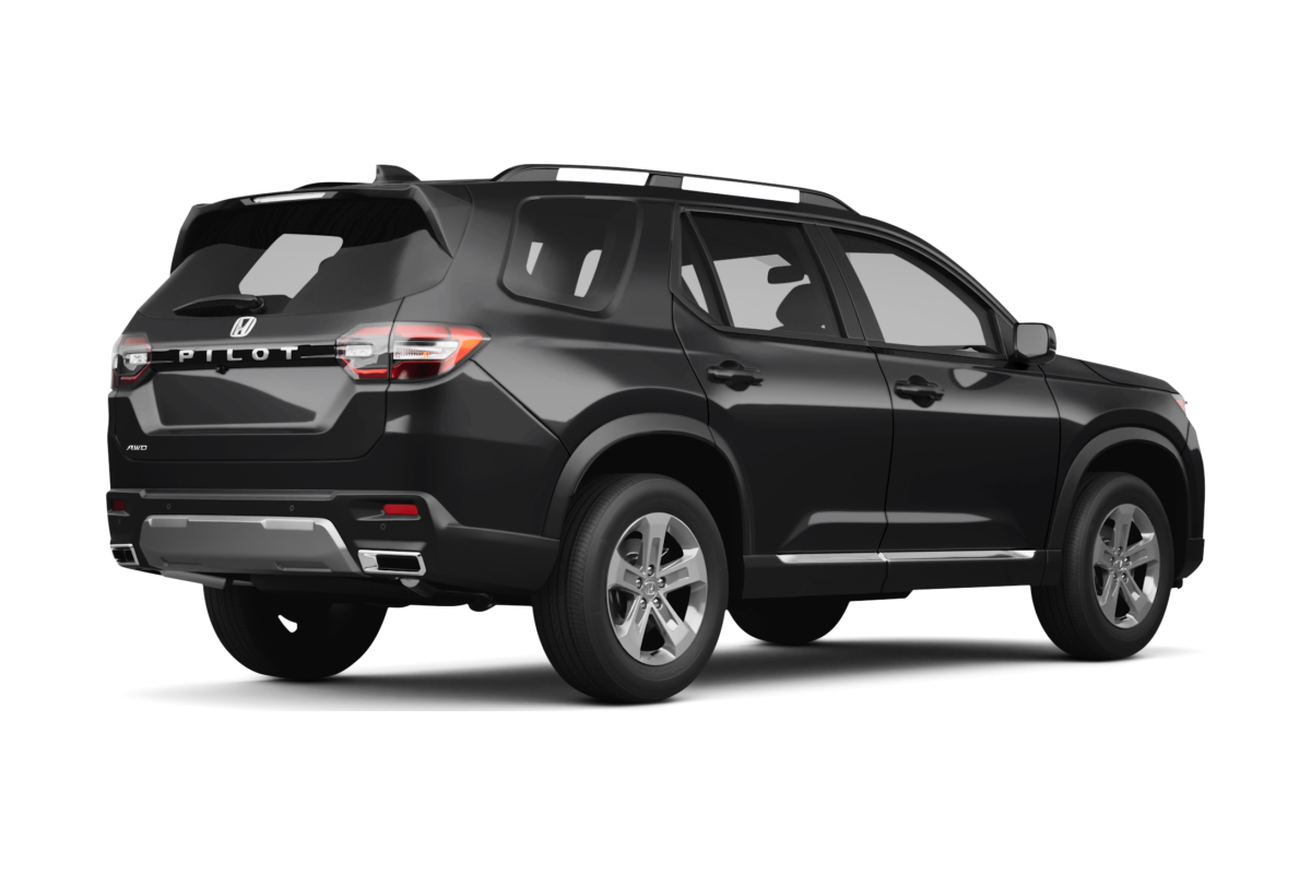 Honda Pilot Crystal Black Pearl - Back view Honda Pilot Crystal Black Pearl - Back view