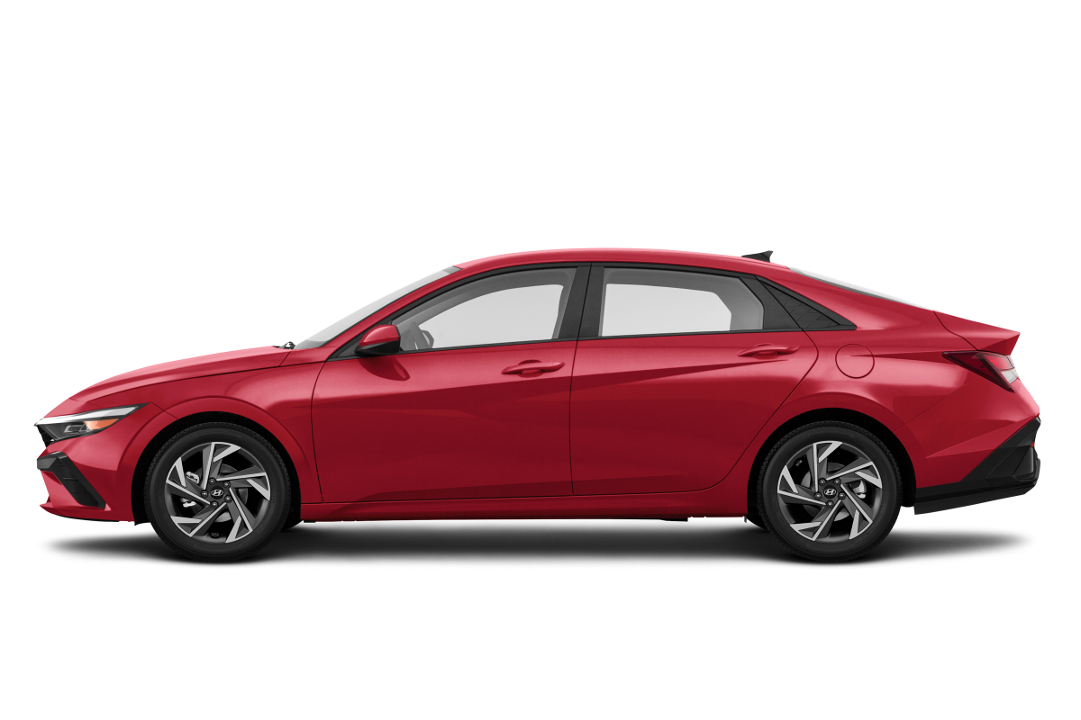 Hyundai Elantra Ultimate Red Metallic - Side view Hyundai Elantra Ultimate Red Metallic - Side view