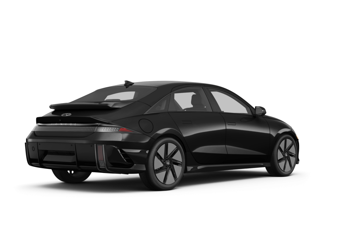 Hyundai IONIQ 6 Onyx Black Pearl - Back view Hyundai IONIQ 6 Onyx Black Pearl - Back view