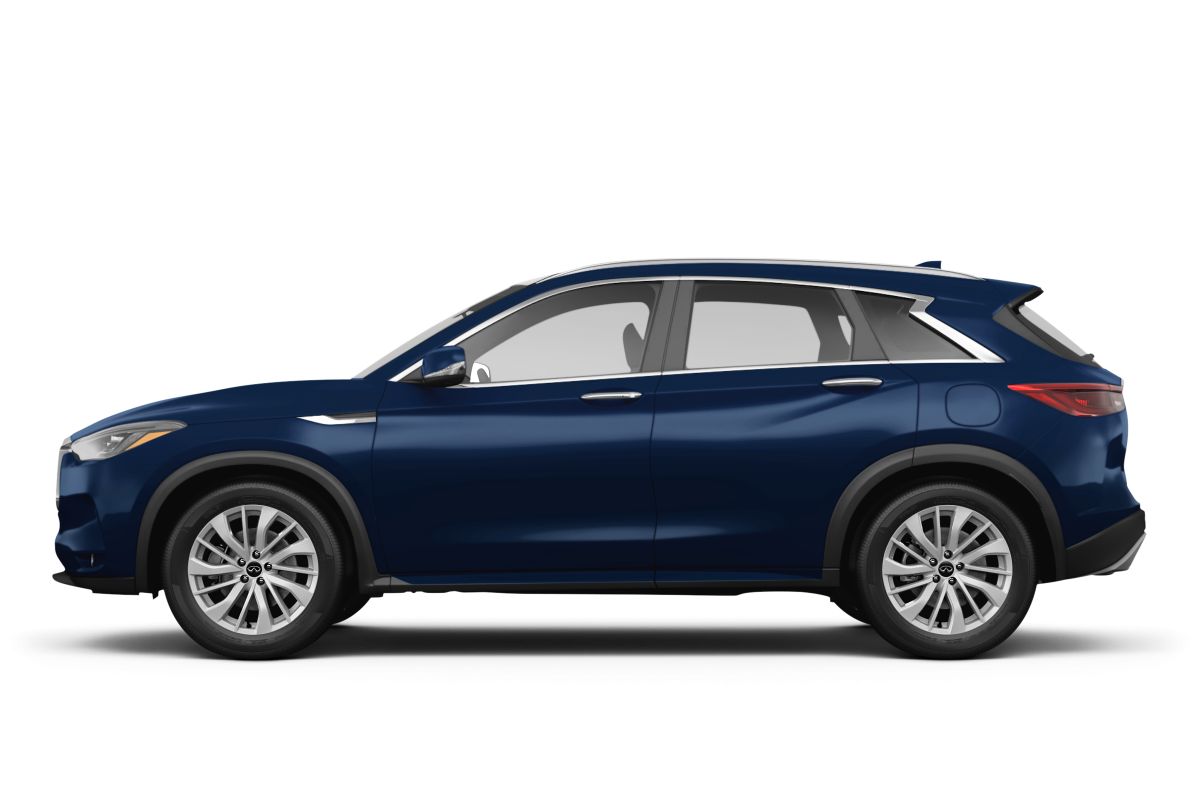 Infiniti QX50 Hermosa Blue - Side view Infiniti QX50 Hermosa Blue - Side view