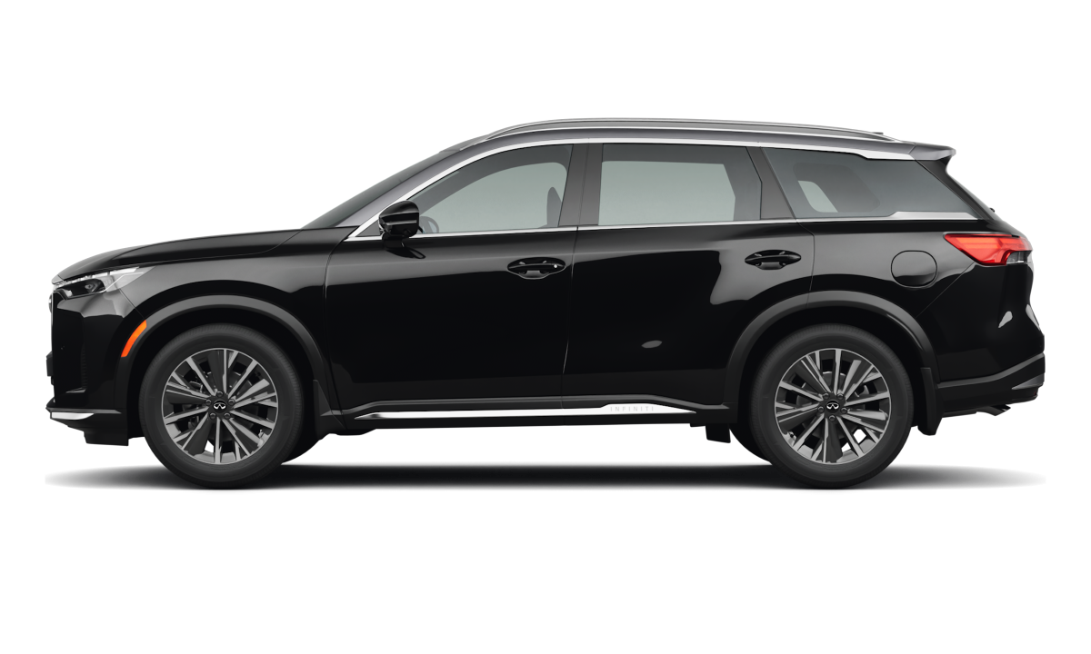 Infiniti QX60 Mineral Black w/ Graphite Shadow Roof - Side view Infiniti QX60 Mineral Black w/ Graphite Shadow Roof - Side view