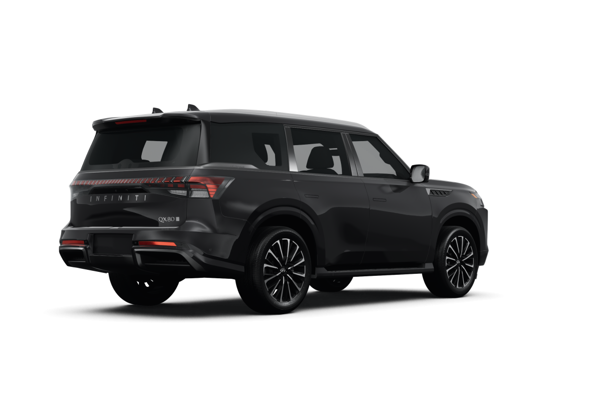 Infiniti QX80 Anthracite Gray - Back view Infiniti QX80 Anthracite Gray - Back view