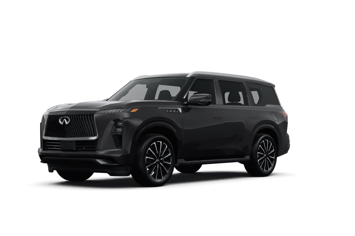 Infiniti QX80 Anthracite Gray - Front view Infiniti QX80 Anthracite Gray - Front view