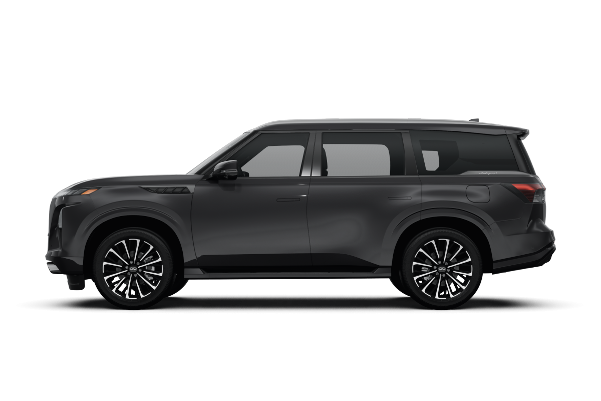 Infiniti QX80 Anthracite Gray - Side view Infiniti QX80 Anthracite Gray - Side view