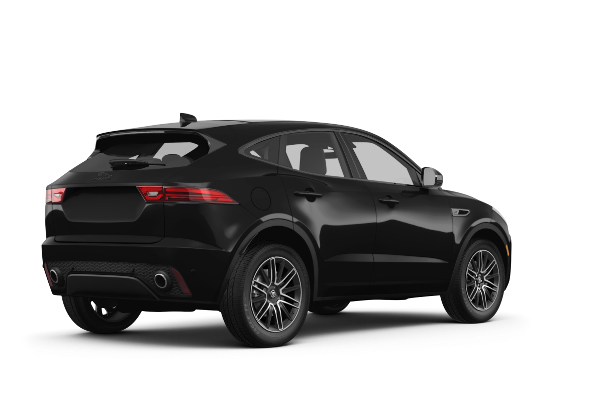 Jaguar E-PACE Santorini Black Metallic - Back view Jaguar E-PACE Santorini Black Metallic - Back view